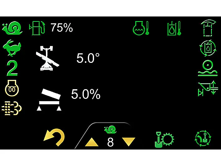Angle Indication in Machine Display