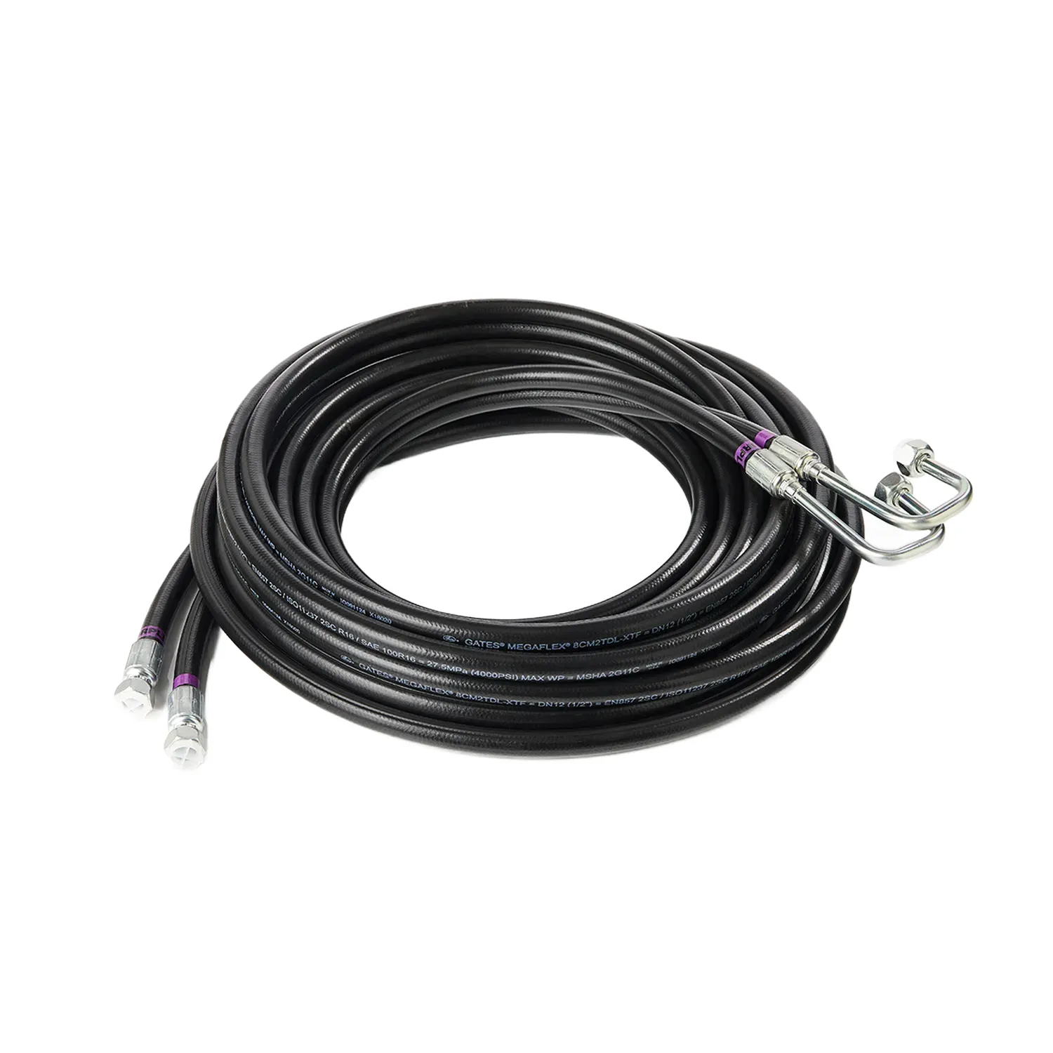 Twin Hydraulic Hose - 08 BSP HP x 10100mm, арт. 334/F1451, JCB, для JCB, Трубки и РВД — фото товара, купить в Вектор